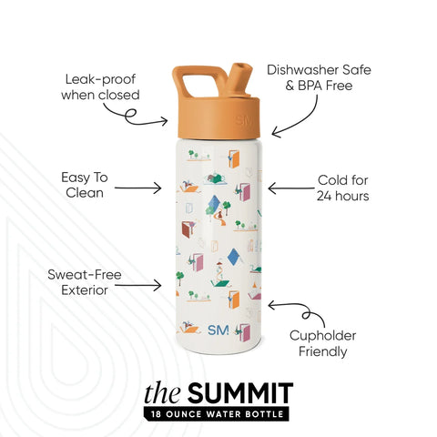 Summit Kids Water Bottle with Straw Lid