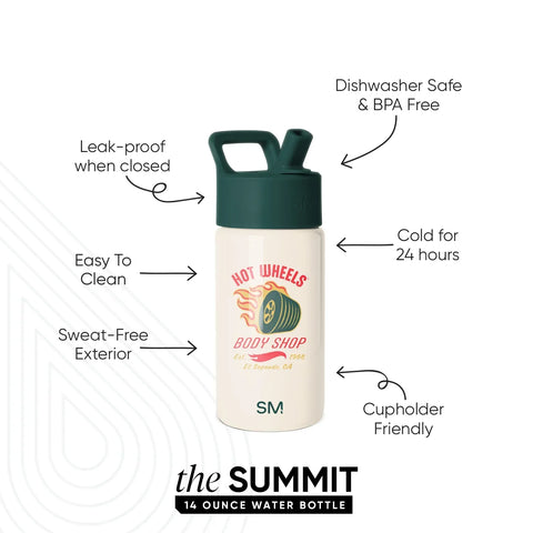Summit Kids Water Bottle with Straw Lid