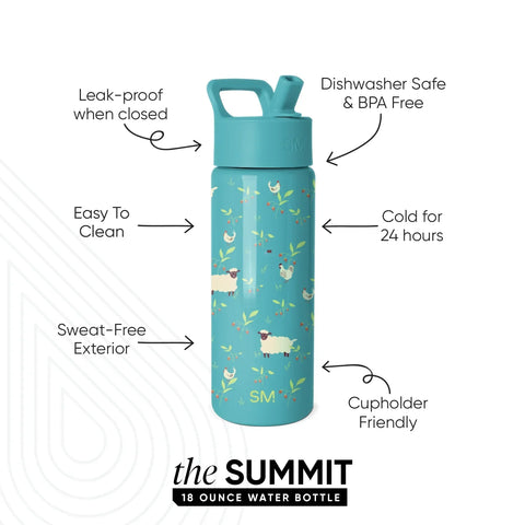 Summit Kids Water Bottle with Straw Lid