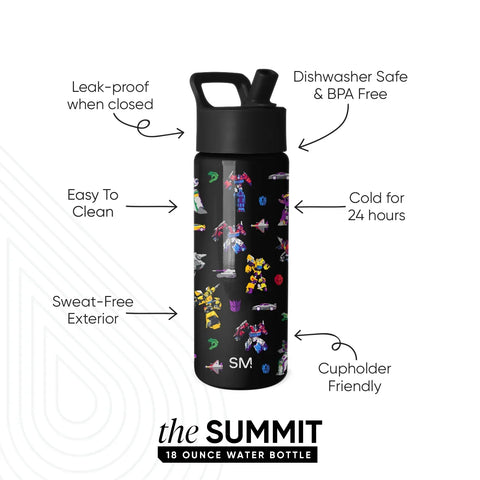 Summit Kids Water Bottle with Straw Lid