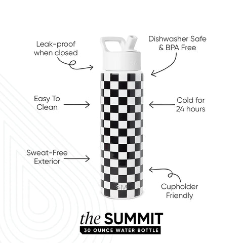 Summit Water Bottle with Straw Lid