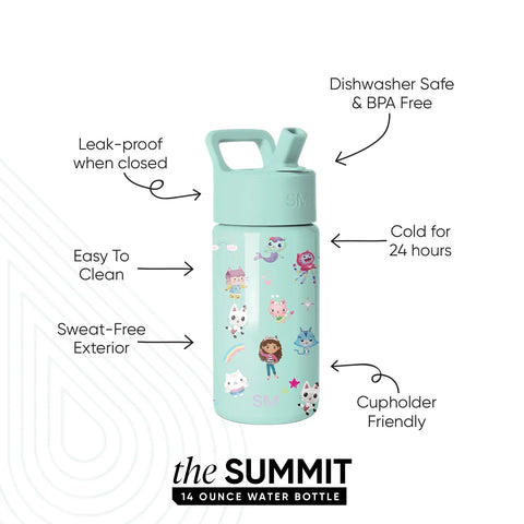Summit Kids Water Bottle with Straw Lid