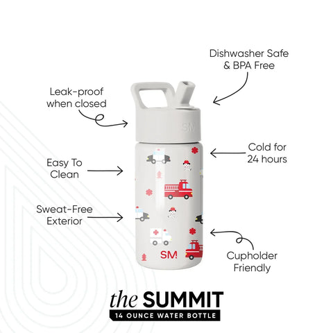 Summit Kids Water Bottle with Straw Lid