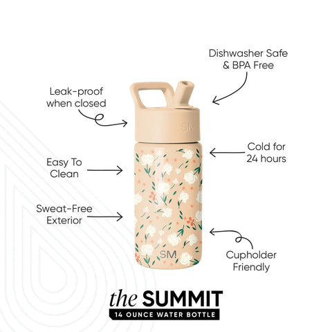 Summit Kids Water Bottle with Straw Lid
