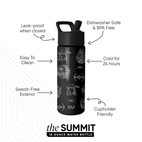 Summit Kids Water Bottle with Straw Lid