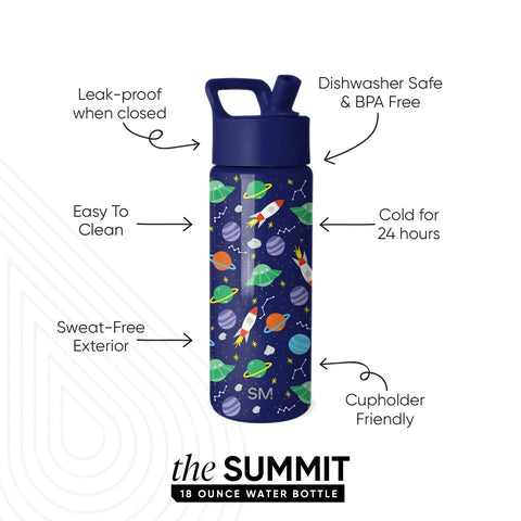 Summit Kids Water Bottle with Straw Lid