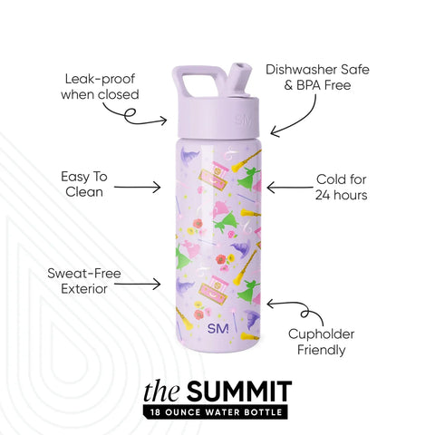 Summit Kids Water Bottle with Straw Lid