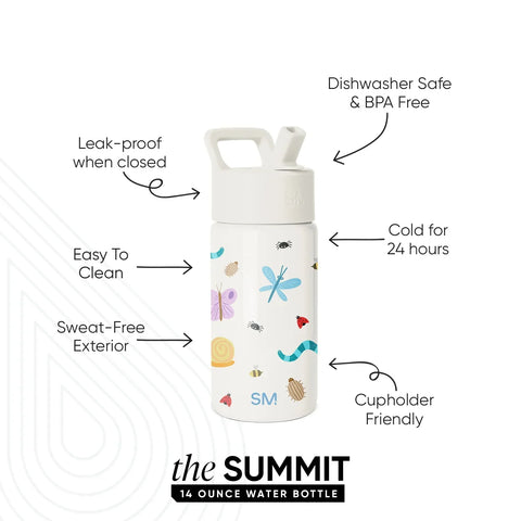Summit Kids Water Bottle with Straw Lid