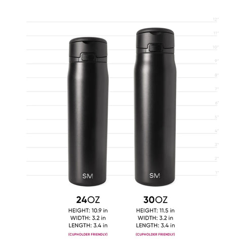 Simple Modern Mesa Loop Water Bottle with Straw | 30oz Cup Holder Friendly Insulated Stainless Steel Bottles for Travel, Sports and School | Cherry Wine