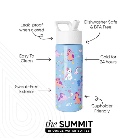 Summit Kids Water Bottle with Straw Lid