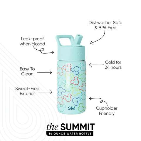 Summit Kids Water Bottle with Straw Lid