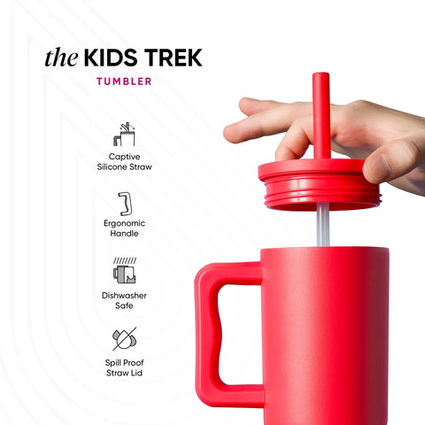 Trek Kids Tumbler with Silicone Straw Lid