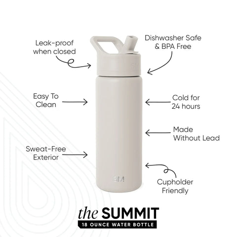 Summit Kids Water Bottle with Straw Lid