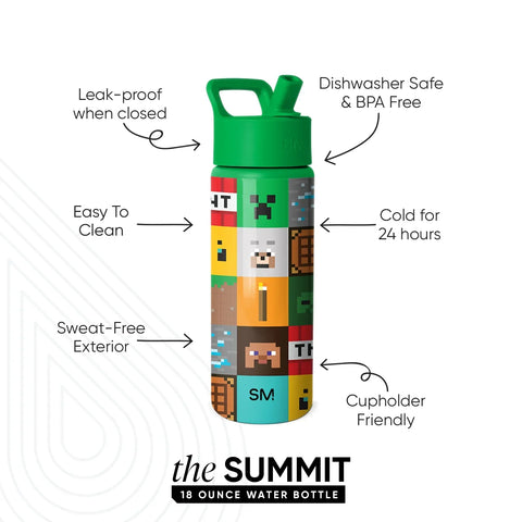 Summit Kids Water Bottle with Straw Lid