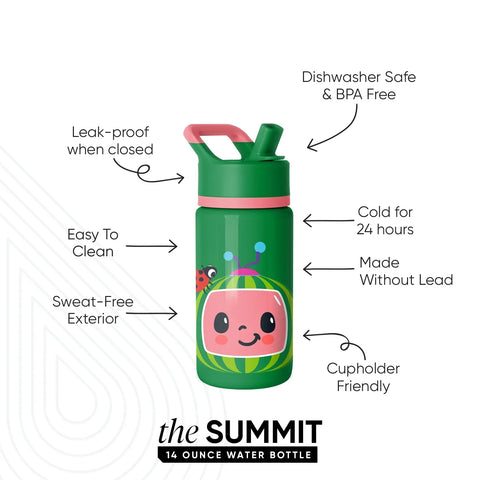 Summit Kids Water Bottle with Straw Lid