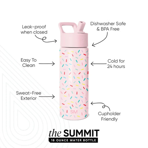 Summit Kids Water Bottle with Straw Lid
