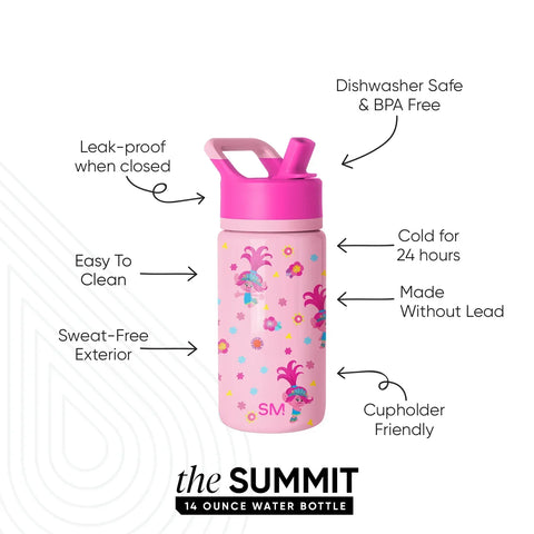 Summit Kids Water Bottle with Straw Lid