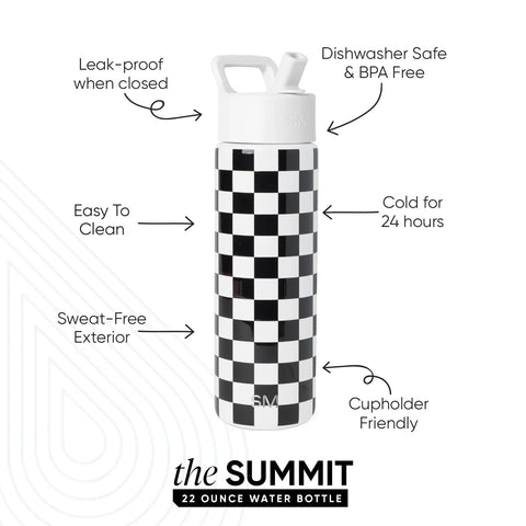 Summit Water Bottle with Straw Lid